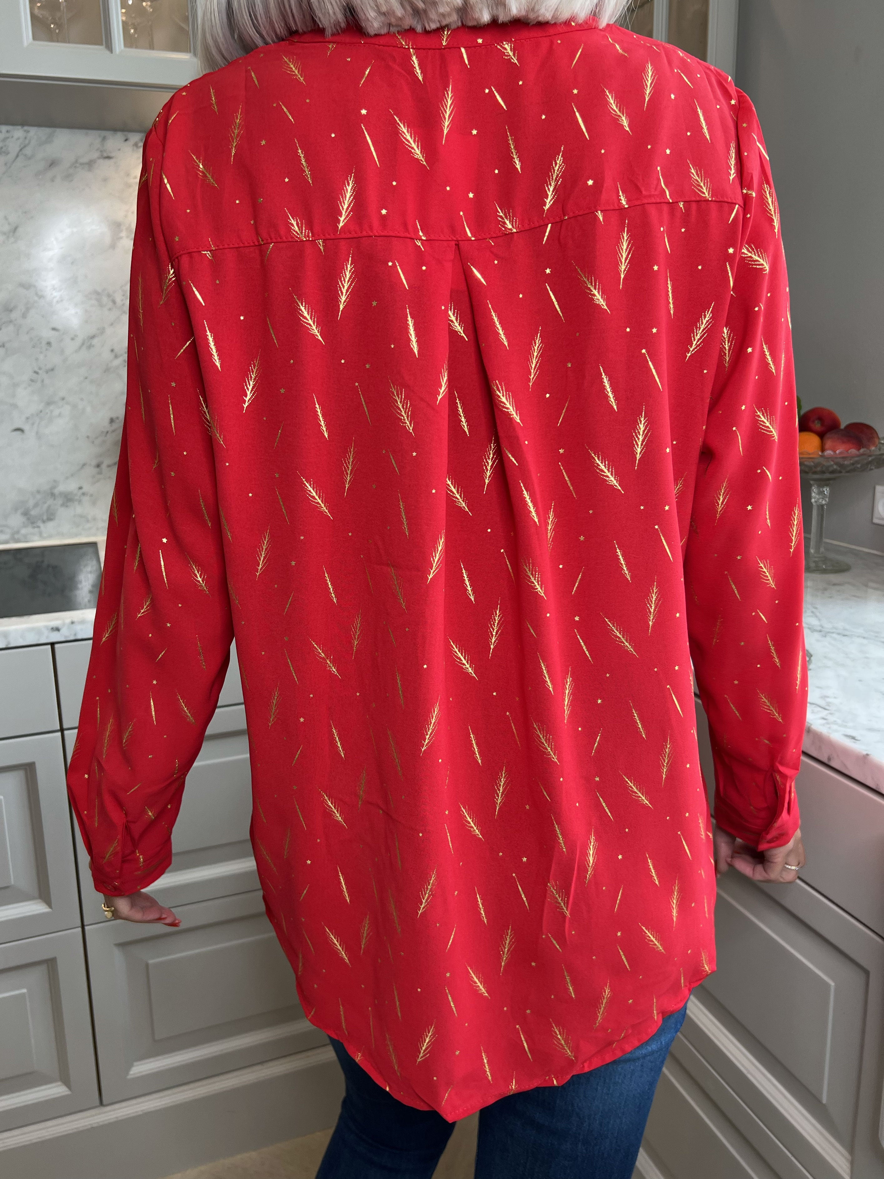 Lina - Fin skjorte med gulddetaljer